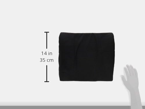 DMI Memory Foam Lumbar Pillow Support Pillow Back Support Chair Cushion with Strap for Better Posture and Easing Back Pain, Black
