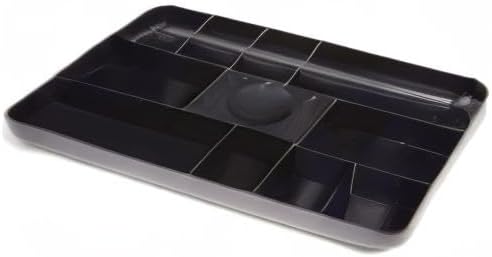 1InTheOffice Desk Drawer Organizer Tray, 13-Compartment Office Desk Drawer Organizer Black