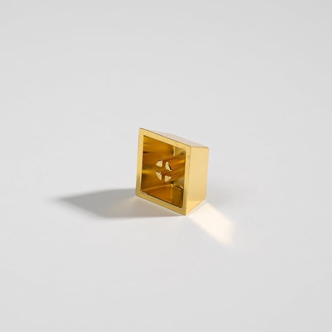 Artisan Zinc Alloy Keycap for Mechanical Keyboard ESC Key, Golden Single 1U Size, MX Switch Compatible, Decorative Design for Gaming and Typing (IDP-01)