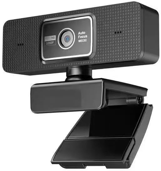 1080P HD Webcam for PC with Built-in Noise-Canceling Microphone, Privacy Cover, 99° Wide-Angle FOV, Plug & Play USB Camera for Streaming, Video Conferencing (Zoom/Skype/Facetime), Laptop/PC