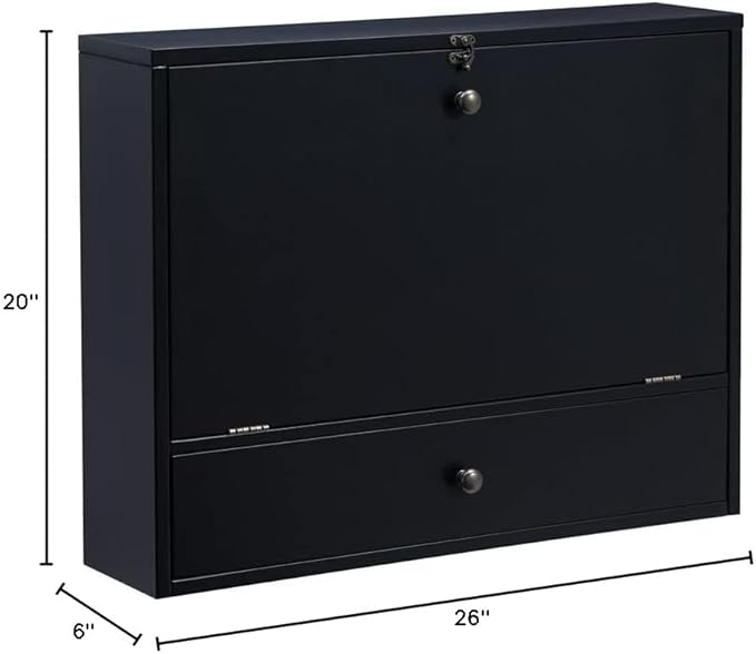 SEI Furniture Wall Mount Laptop Desk - Universal Style, Black