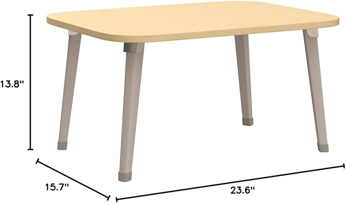 Foldable Laptop Desk for Bed, Bed Laptop Table, Foldable Portable Lap Bed Tray, 23.6 Inch Floor Table for Drawing, Reading and Writing, Oak