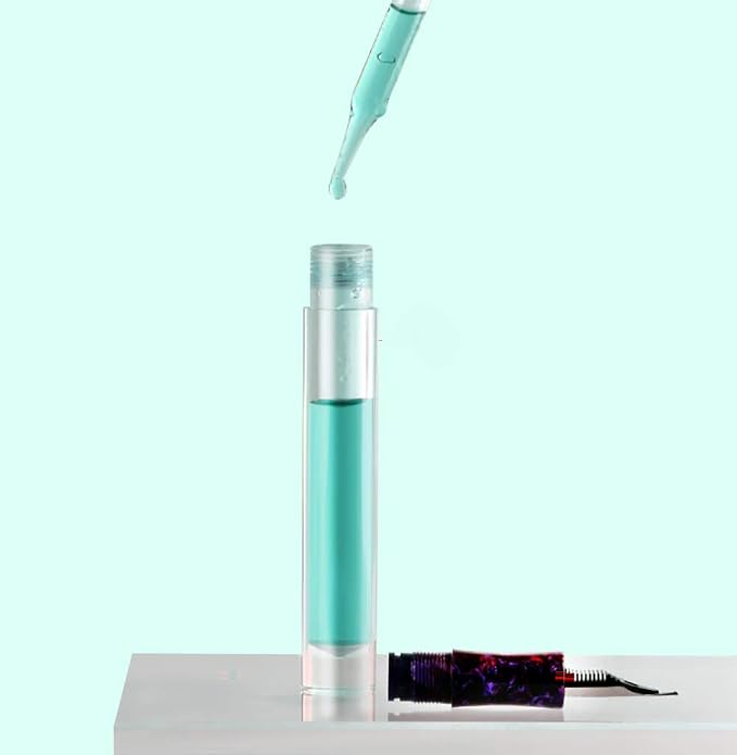 Lanxivi Majohn C1 Fountain Pen Medium Nib, Clear Transparent Acrylic Resin, Mini Pocket Pen, Eyedropper,Cartridges and Converter Filling