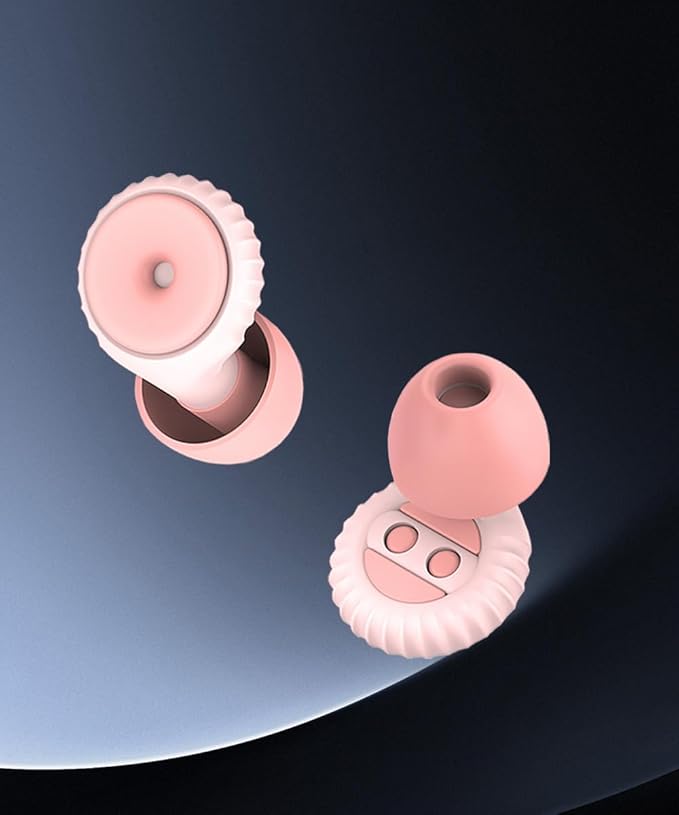 Ear Plugs for Sleeping Noise Cancelling EarPlugs Reusable Ear Concert Protection for Musicians,Rave,Focus,Moto and Sleep 25dB Silicone Earplugs Noise Reduction 8 Pair Ear Tips (XS/S/M/L) Pink