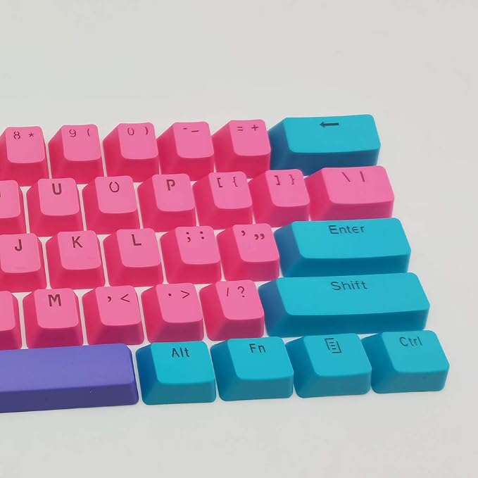 GTSP PBT Backlit Keycaps 60 Percent with 6.25U Space Bar OEM Profile for Cherry MX Switch Mechanical Gaming Keyboard (Zhri)