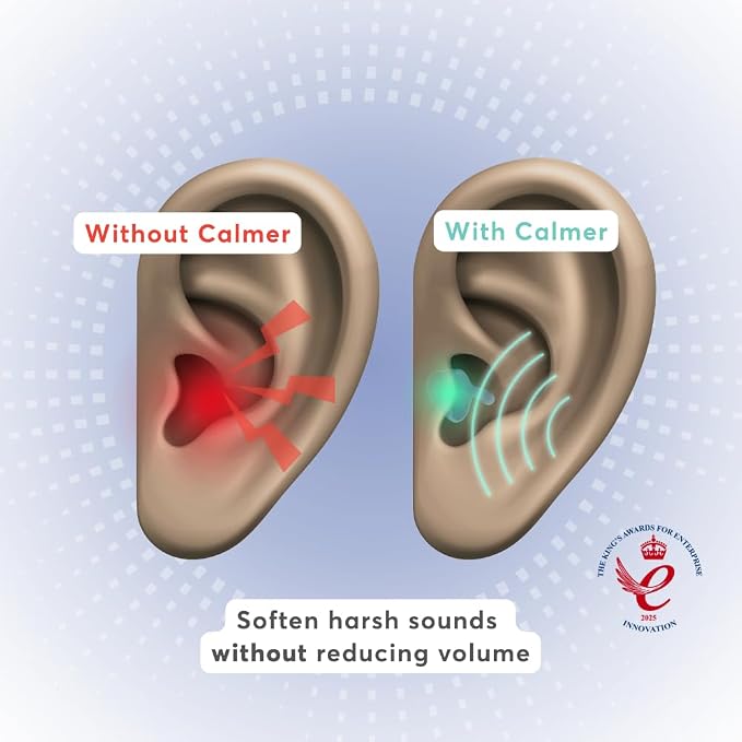 Flare Audio Calmer | Noise Reducing Ear Plugs Alternative | Silicone Reusable Ear Plugs for Noise Sensitivity, Focus and Travel | Ear Plugs for Noise Reduction (Standard, Mint)