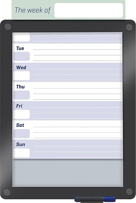 Iceberg 31131 Clarity Glass Custom Print Dry Erase Board, 18.5"x24.5", Transparent