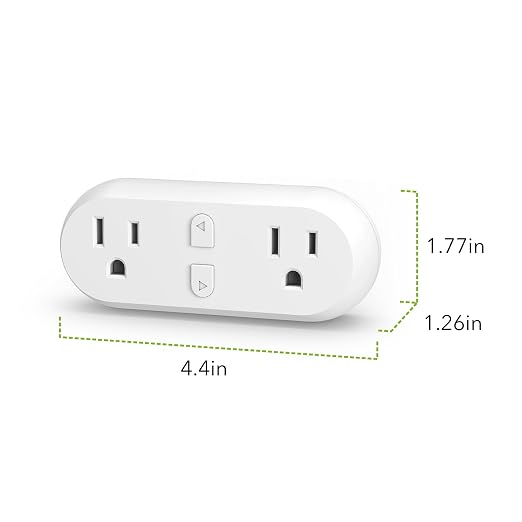 HBN Smart Plug 15A, WiFi&Bluetooth Outlet Extender Dual Socket Plugs Works with Alexa, Google Home Assistant, Remote Control with Timer Function, No Hub Required, ETL Certified, 2.4G WiFi Only