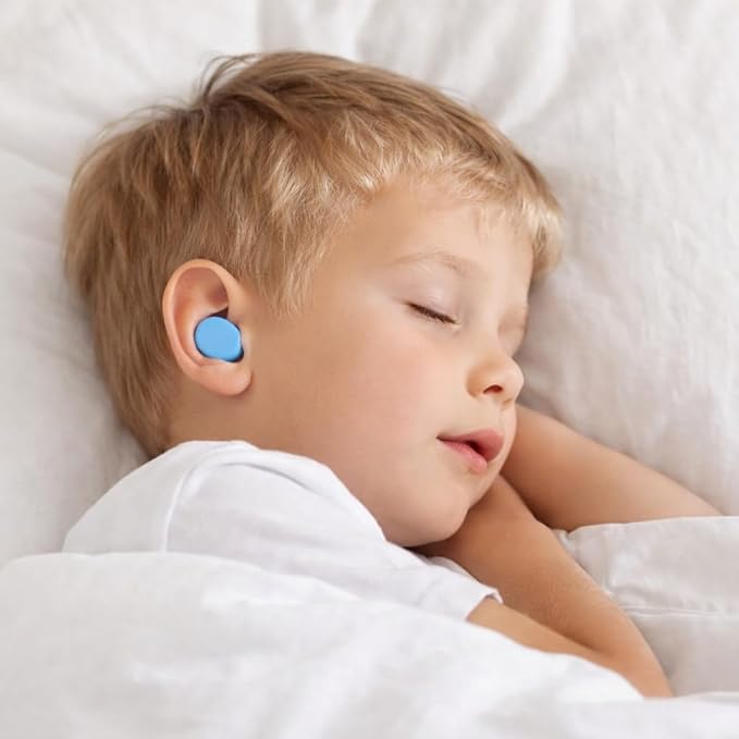 Ear Plugs for Sleeping, 6 Pairs Moldable Silicone Earplugs, NRR 32dB Noise Cancelling & Waterproof for Swimming, Travel, Snoring