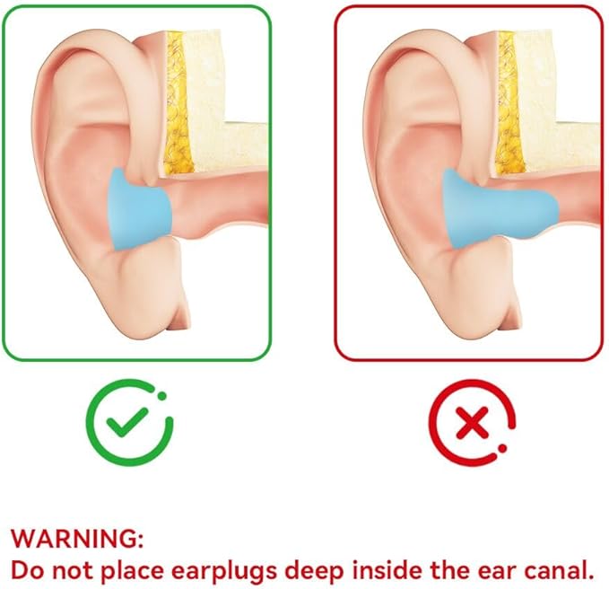 LYSIAN Soft Moldable Silicone Earplugs for Sleep, 5 Pairs, SNR 27dB Noise Cancelling Sleeping Ear Plugs for Swimming, Travel, Snoring(Blue)