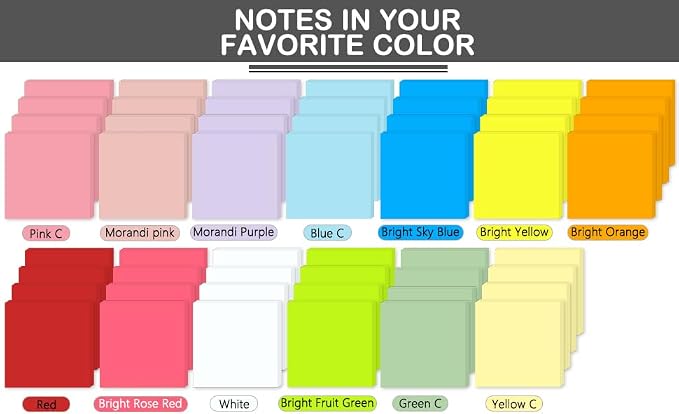 Super Sticky Notes,Self-Stick Note Pads 3 x 3 in,400 Sheets Sticky Notepad Bulk Post,Office Supplies,School Supplies,Christmas Decor (Bright Fruit Green, Sticky Notes 3x3)