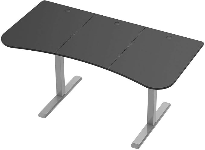 Monoprice Height Adjustable Sit-Stand Riser Table Desk Frame - with Electric Single Motor, Compatible with Desktops from 39 Inches Up to 63 Inches Wide, Grey - Workstream Collection