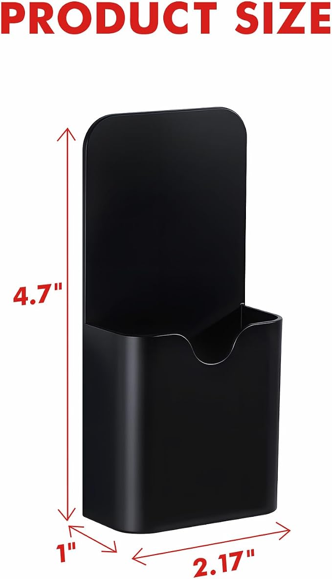 BEYGORM 4 Pack Magnetic Pen Holder for Whiteboard, Upgraded 1.5 mm Pencil Cup Organizer for Dry Erase Markers, Ideal Classroom, Office, Refrigerator, Locker(Black)