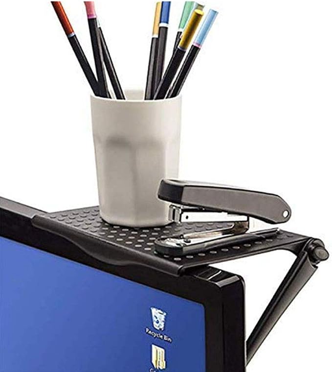 Adjustable Screen Shelf Desktop Storage Rack Monitor Top Shelf TV Top Shelf Desk Organizer Multi-Functional Storage Shelf Monitor Screen Shelf