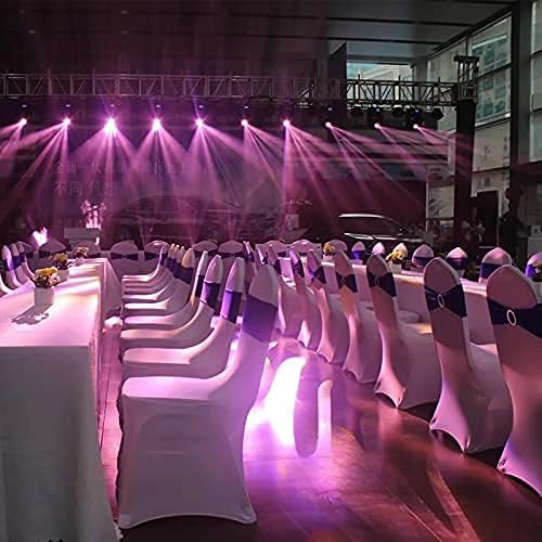 Tvoip 10PCS Chair Cover Stretch Band with Buckle Slider Sashes Bow Wedding Banquet Chair Decoration (Light Purple)