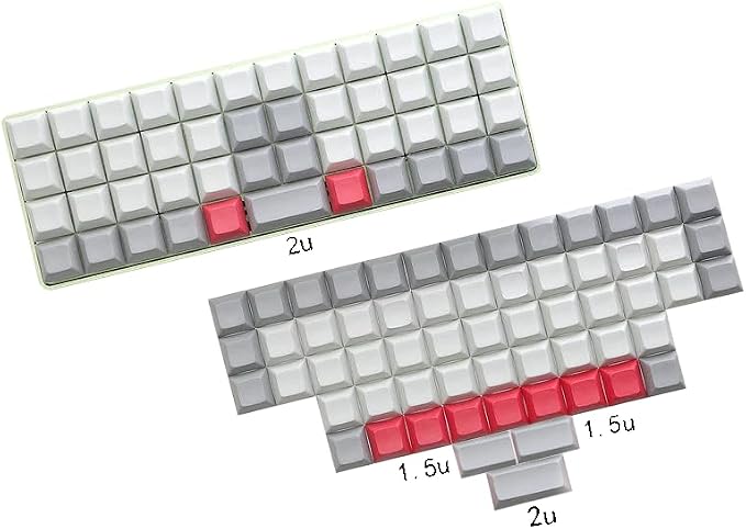 YMDK DSA Blank PBT Keycaps Suitable for Ortholinear Layout MX Keyboard XD75 ID75 Planck Preonic Niu40 (Only Keycap)