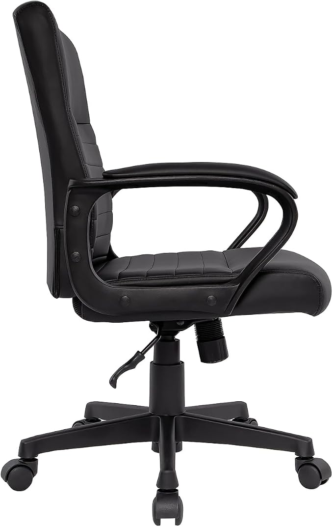 Staples Tervina Luxura Mid-Back Manager Chair, Black, 2/Pack