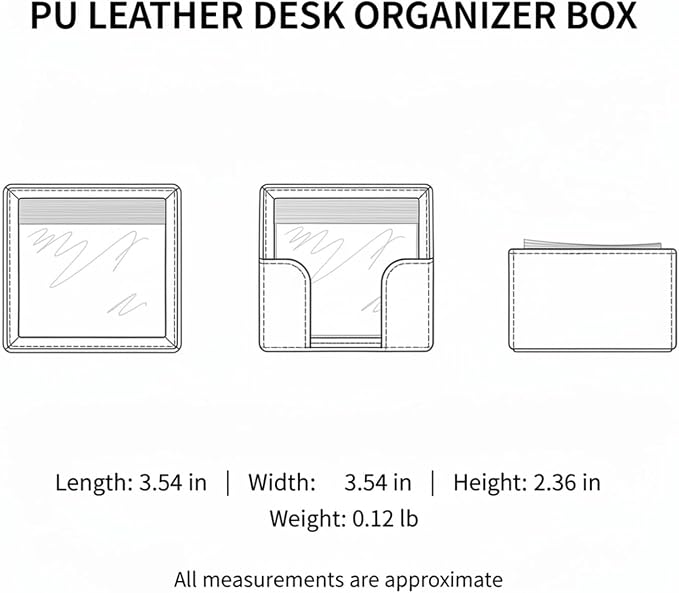 Declutter Your Workspace with This Compact PU Leather Storage Bin, Open-Top Caddy for Desk or Drawer Organization