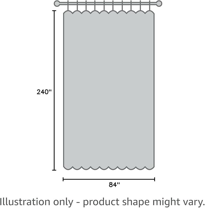 RYB HOME Room Divider Curtains - Extra Wide Blackout Privacy Space Wall Divider Screens for Living Room Share Bedroom Patio Door Home Theatre Garage, 1 Panel, Grey, 20ft Wide x 7ft Long
