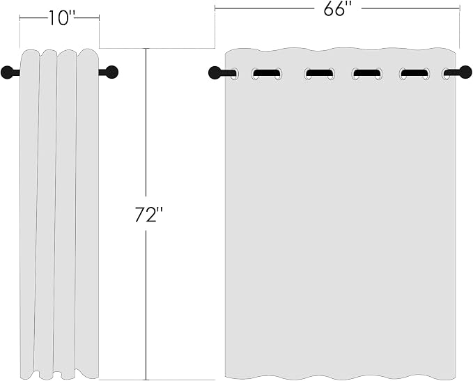 NICETOWN Smoky Blue Blackout Curtains for Bedroom 72 Inches Long, Thermal Insulated Room Darkening Grommet Window Curtains for Living Room Nursery, 66 inch x 72 inche, 1 Panel