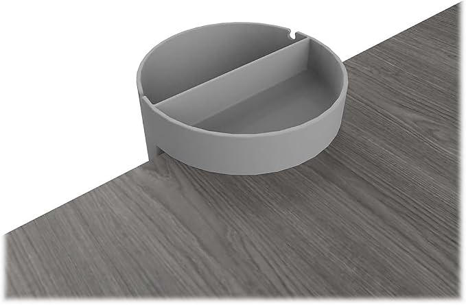 deflecto Standing Desk Small Desk Organizer, Two Sections, 3.85 x 3.85 x 3.54, Gray