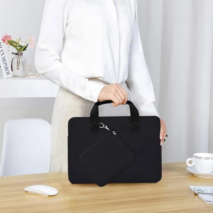 Hseok Laptop Sleeve 13.3-14 inch Case with Small Pouch, Neoprene Computer Bag Compatible with MacBook Neo/Pro 14 M5/M4/M3/M2/M1, Mac Air/Pro 13.3, XPS 14 and Most 13-14 inch Notebooks,D02G01