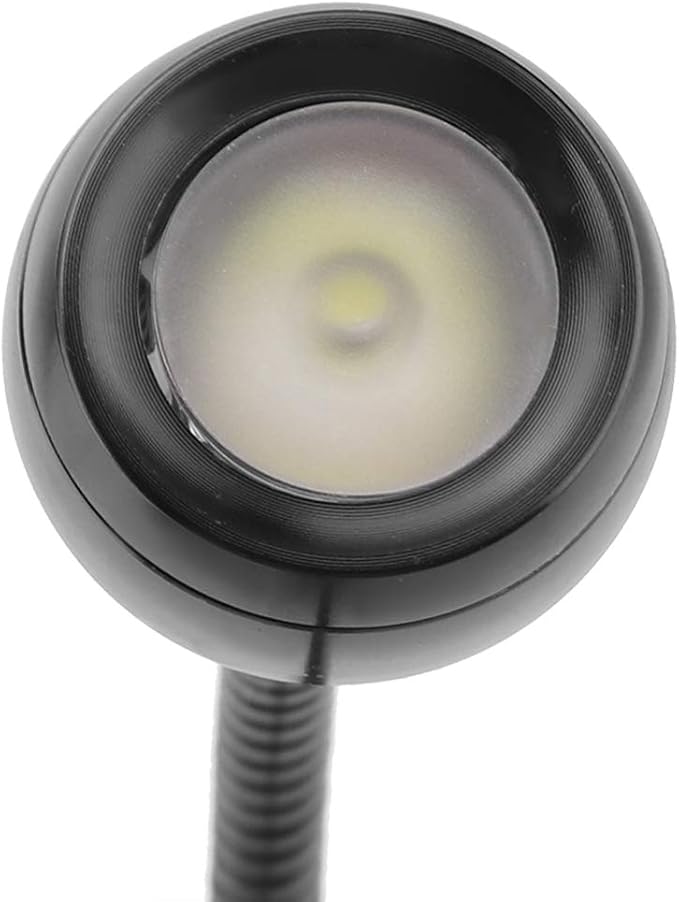 USB LED Desk Lamp Flexible Neck Portable Light for Home Office Study Silver Warm White 1W (Warm Light)