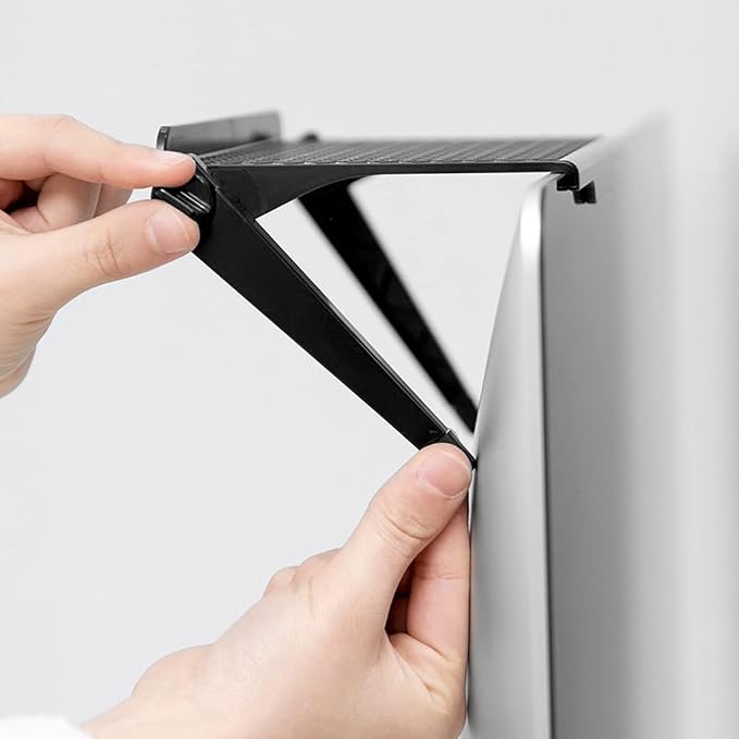 Screen Shelf Monitor Top Shelf TV Top Storage Bracket Computer Screen Shelf TV Top Shelf (Color : Black, Size : L)