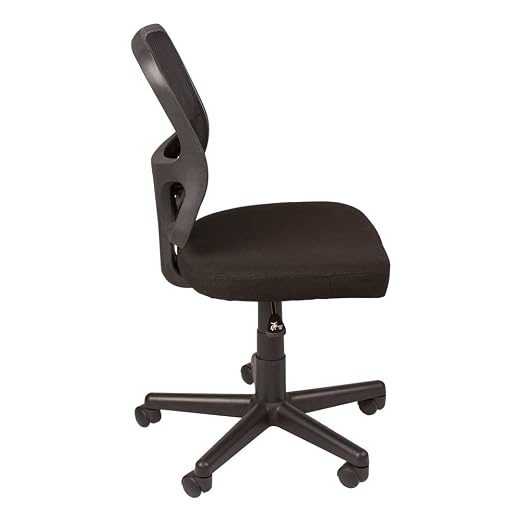 Norwood Commercial Furniture Swivel Mesh Mid-Back Armless Task Chair for Home or Office Computer Desk, Black (NOR-IAH1043-SO)