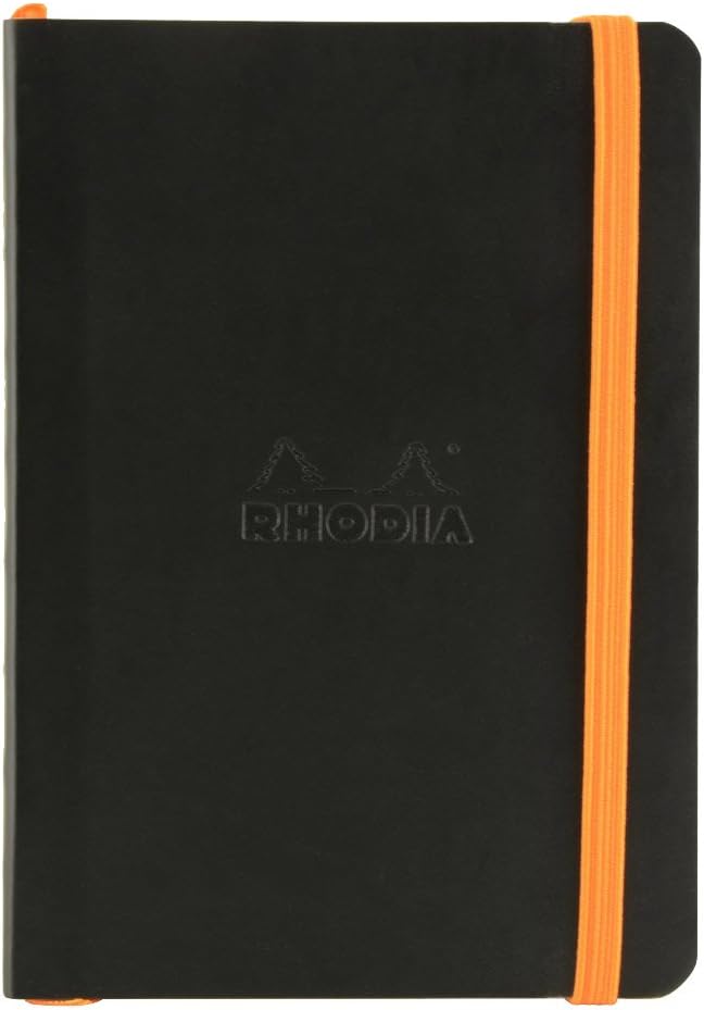 Rhodia Rhodiarama SoftCover Notebook - 72 Dots Sheets - 4 x 5 1/2 - Black Cover