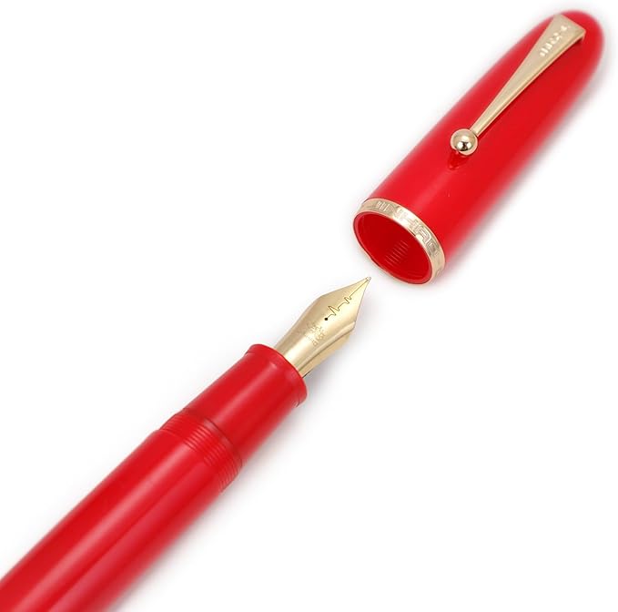 Jinhao 9019 Fountain Pen Dadao Series Vivid Red #8 Heartbeat Fine Nib Large Converter Smooth Writing Instrument