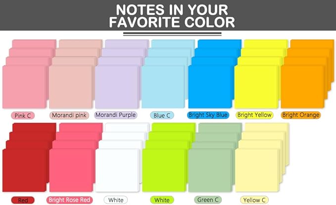 Super Sticky Notes,Self-Stick Note Pads 3 x 3 in,400 Sheets Sticky Notepad Bulk Post,Office Supplies,School Supplies,Christmas Decor (Golden Yellow, Sticky Notes 3x3)