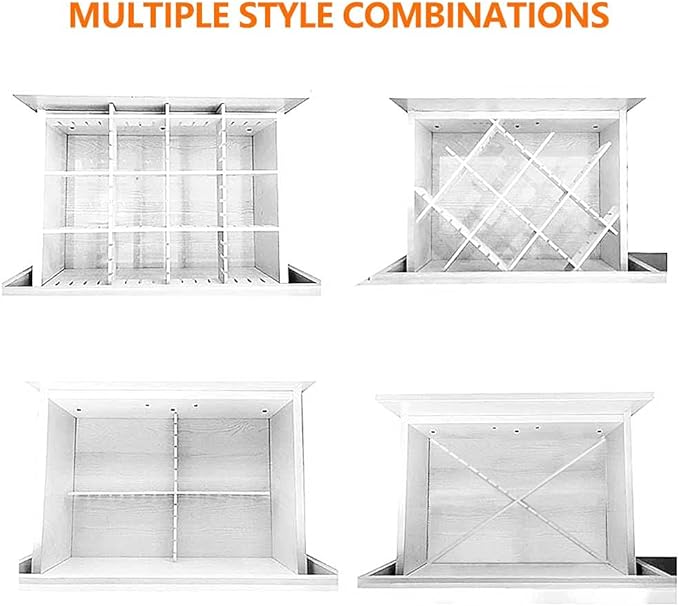 12Pcs Drawer Dividers,18.5"x4.3", Thick, DIY Drawer Separators, Large Adjustable Dresser Drawer Organizer for Clothes, Bedroom, Bathroom, Kitchen Cutlery, Desk, Office Storage