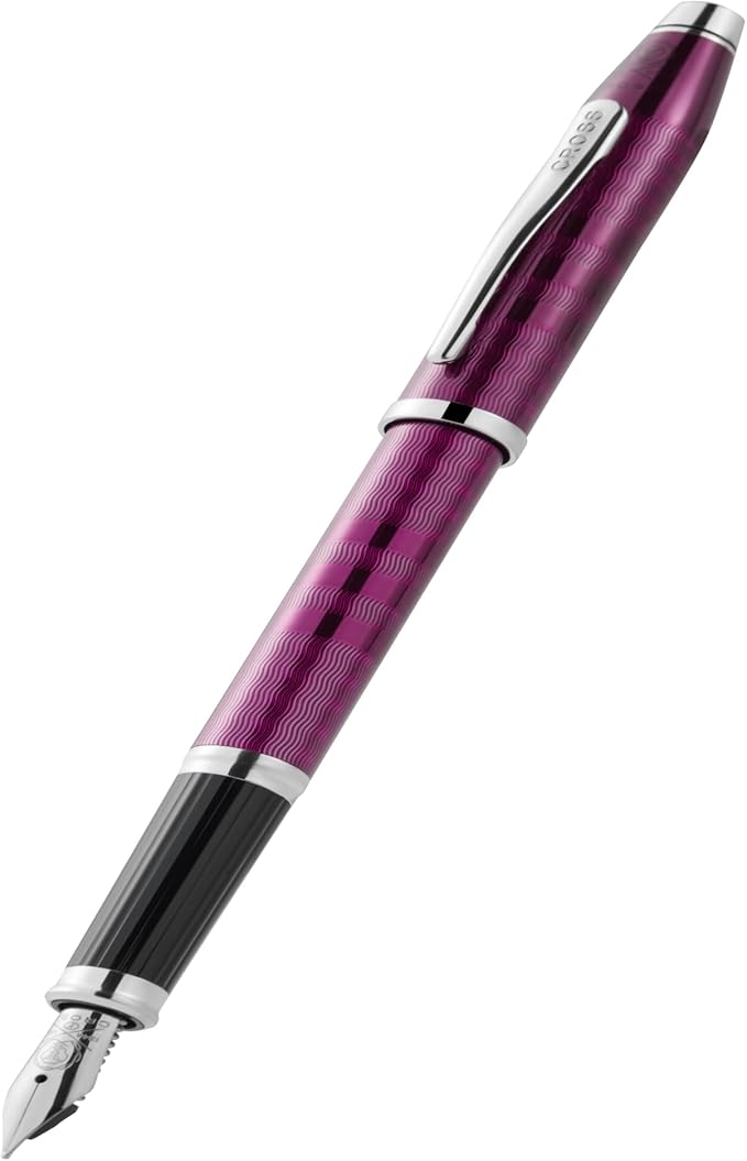 Cross Century II Midnight Plum Fine Nib Fountain Pen - Professional Pen for Everyday Use - Smooth Writing - Comfortable Grip - Black Ink - Durable Construction - Includes Gift Box