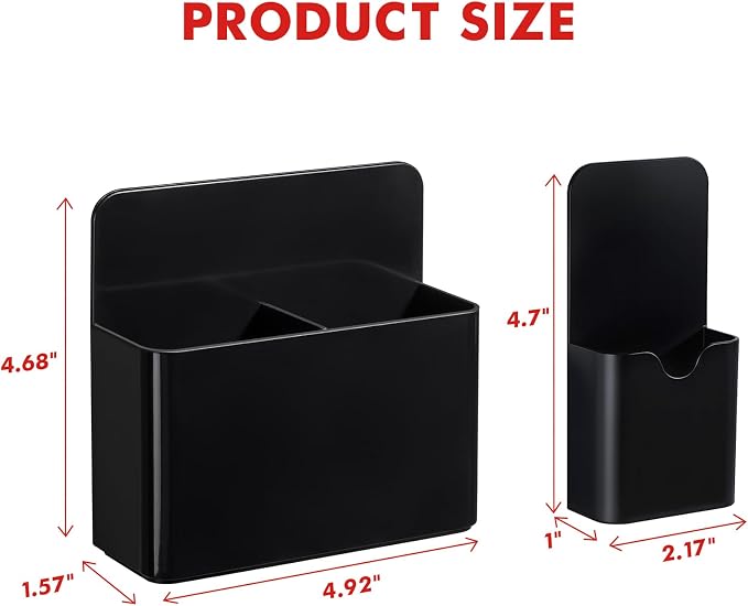 BEYGORM Magnetic Marker Holder for Whiteboard and Locker, 4 Pack Magnetic Cups for Dry Erase Markers, Pen and Pencil Organizer for Fridge Storage, Classroom and Office Accessories (Black)