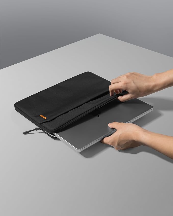 tomtoc Slim Laptop Sleeve for 15-inch 2026 New MacBook Air M5 (2026), M4/A3241, M3/M2, 15 Inch Microsoft Surface Laptop AI PC/7/6, Dell XPS 15 Plus, Recycled Water-Resistant Protective Case Bag