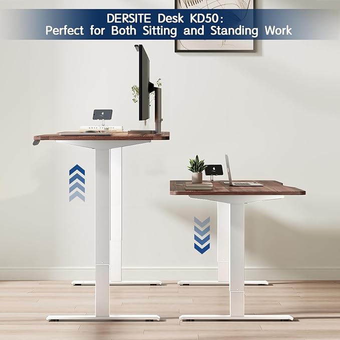 Dual Motor Standing Desk Frame, Electric Adjustable Legs, Workstation Desk Base, Sit stand desk frame, 3 Memory Height Settings, with Cable Management Tray, Headphone Hook