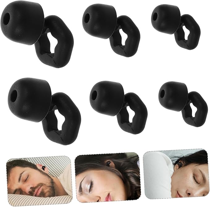 3 Pairs Silicone Noise Cancelling for Sleeping Concerts Travel Focus Reusable Sound Insulation Earbuds with Advanced Noise Reduction Compact Lightweight Design for Study Work