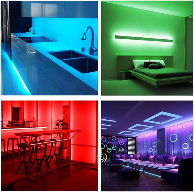 DAYBETTER Led Strip Lights 32.8ft Kit with Remote and Power Supply Color Changing (Pack of 2)