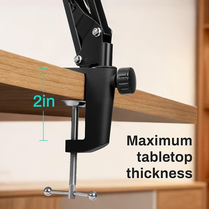 AODSK Microphone Arm Stand Ideal for recording studios, live streaming, and stage use Reinforced base Includes 3/8“ to 5/8” adapter Compatible with most microphones