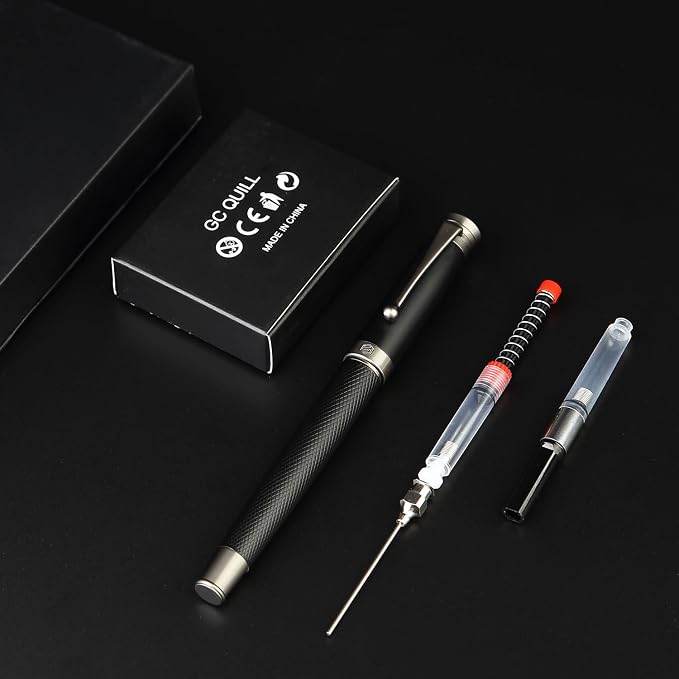 Fountain Pen Set - Fine & Medium Nibs, Includes 18 Ink Cartridges, Ink Refill Converter & Syringe Filler, Gift for Writing, Journaling & Calligraphy MU-13