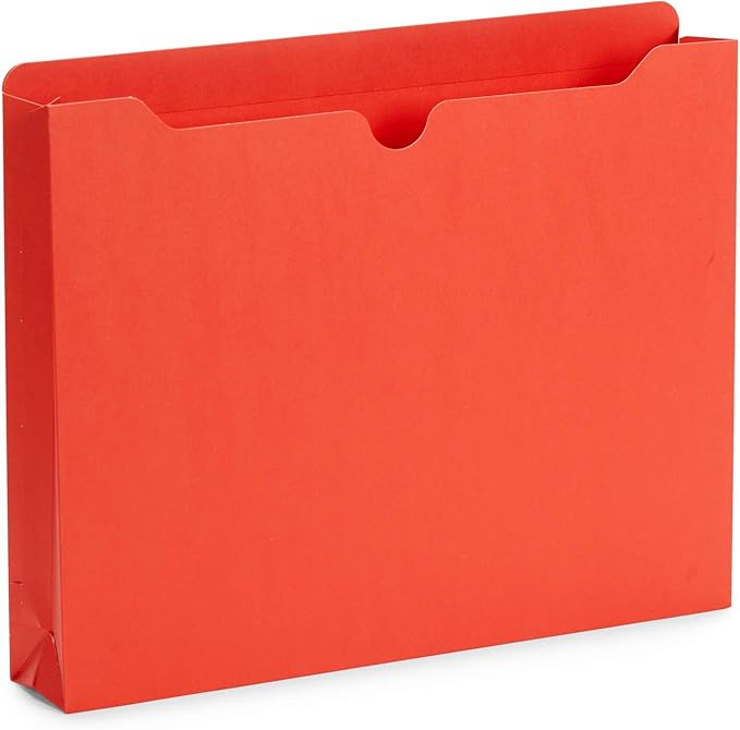 Blue Summit Supplies 2 Inch Expanding File Jacket Folders, 50 Pack, Colored Expandable File Folders, Reinforced Straight Cut Tab, Heavy Duty Expansion Pocket Files, Letter Size, Assorted Color