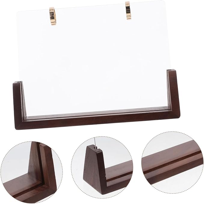 ARTIBETTER 1set Wooden Base Table Calendar Stand Portable Calendar Rack for Home Assembly and Stylish Design for Desk Decor