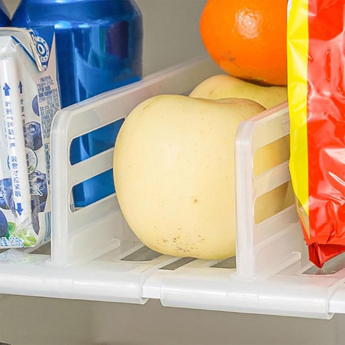 2pcs Refrigerator Shelf Divider Kitchen Refrigerator Organizer Divider Partition Multifunctional Fridge Classification Board