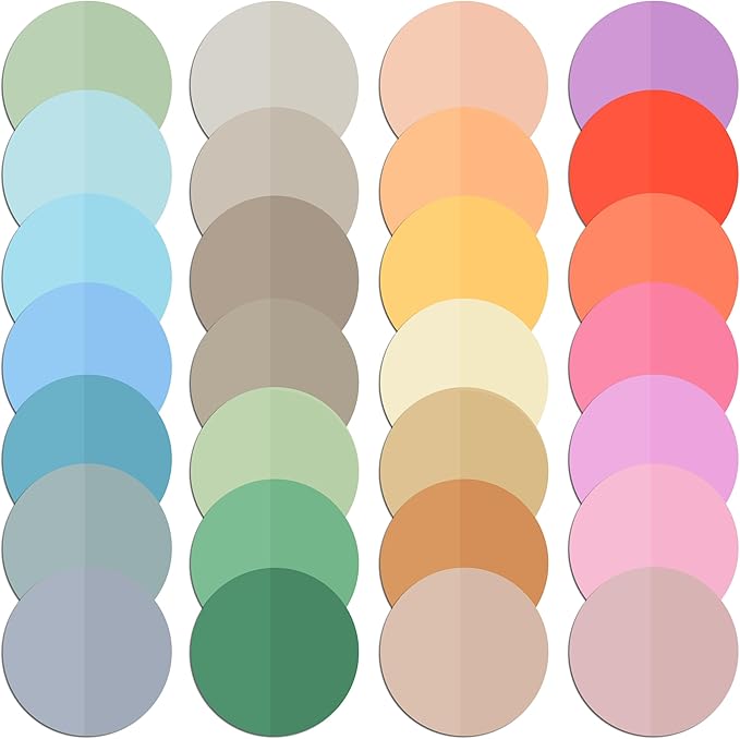Mr. Pen- Transparent Sticky Note Set, 1120Sheets, Colorful, Round Transparent Sticky Notes Set