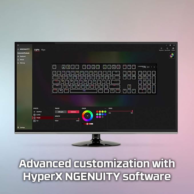 HyperX Alloy Origins - Mechanical Gaming Keyboard, Software-Controlled Light & Macro Customization, Compact Form Factor, RGB LED Backlit - Linear HyperX Red Switch (Black)
