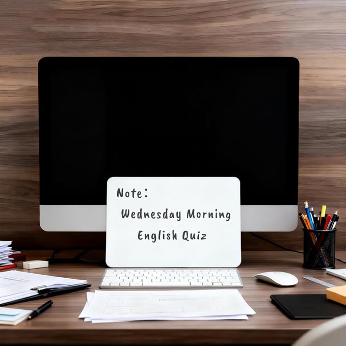 Double Sided Portable White Board 9''x12'' Small Dry Erase Board, Mini Whiteboard with 2 Markers and 2 Erasers, Dry Erase Whiteboard for Memos, Drawing, Notes, Menu, Message, Classroom and Home Use