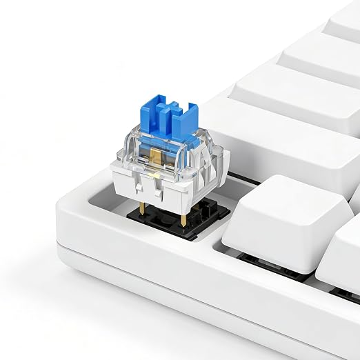 48 PCS Mechanical Keyboard Replacement Blue Switches, 3 pin Clicky/50gf Accurate Typing/Dustproof switches for LED Gaming Keyboard/3D Prints