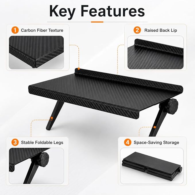 Adjustable TV Screen Top Shelf, 1 Pack Monitor Top Storage Rack for Computer Screen, Router, Media Box, Speaker, Remote Control and Home Office Organizer (10.25 * 4.33 in)