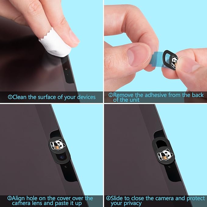 Laptop Camera Cover Slide, Computer Camera Cover, Camera Privacy Cover, Webcam Accessories for Laptop, iPhone, iPad, Computer, MacBook, Smartphones, Protective Covers for Personal Privacy Security